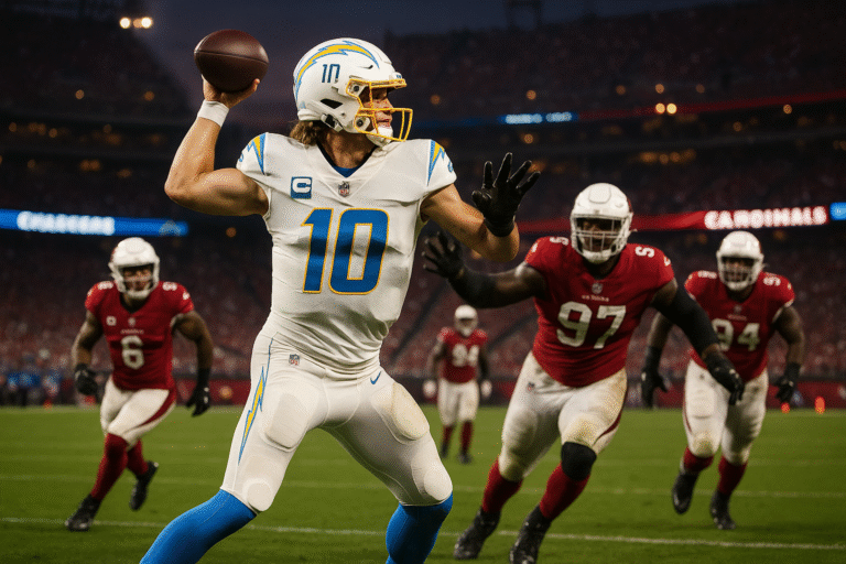 Chargers vs Arizona Cardinals Match Player Stats