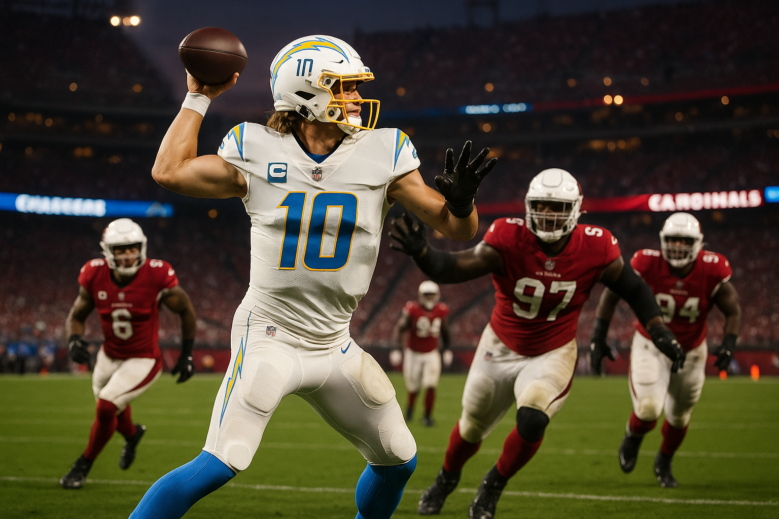 Chargers vs Arizona Cardinals Match Player Stats